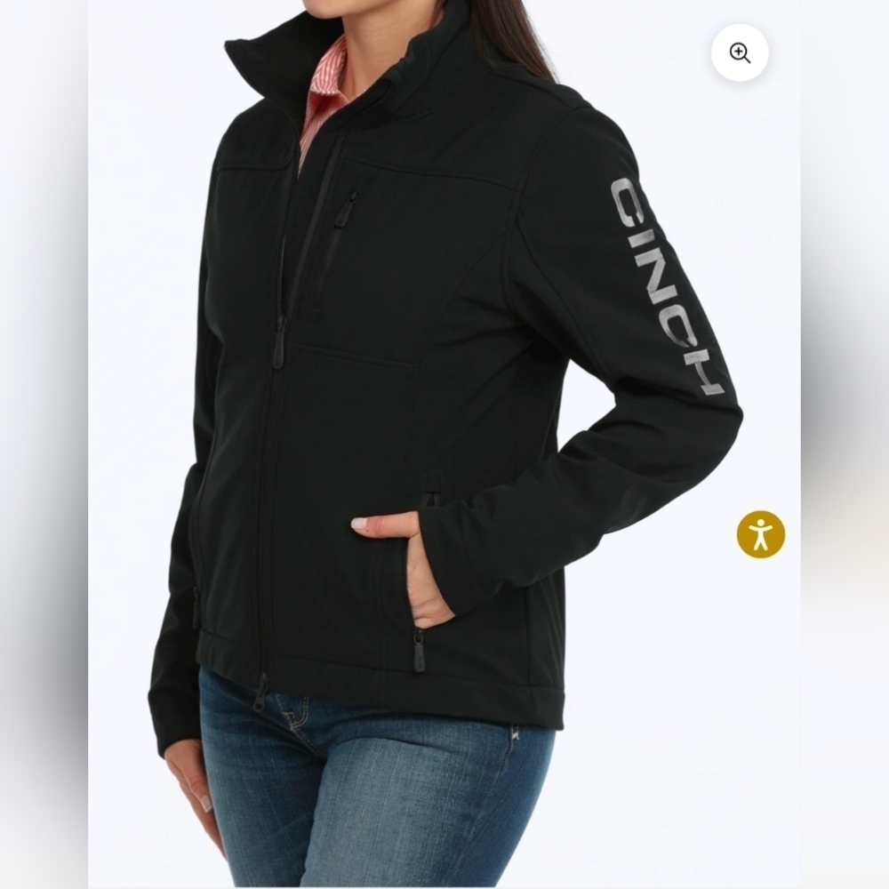 Cinch Women's Concealed Carry Bonded Black Softshell Jacket